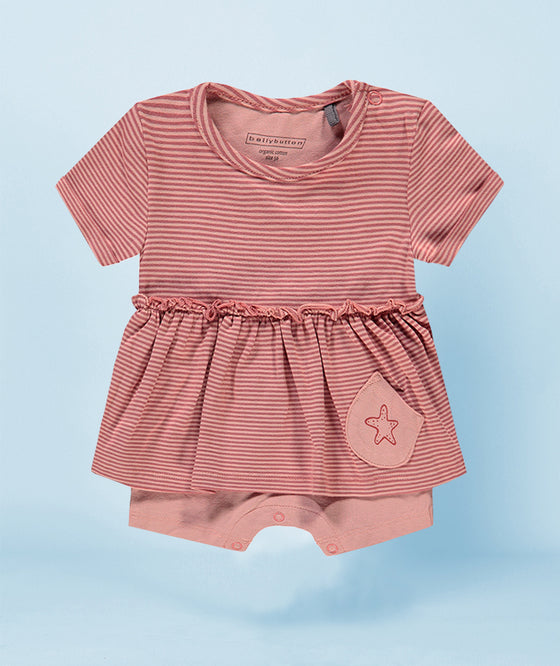 Striped Baby Girl Onesie | SIZE 12-18M