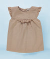 Brown Ruffled Baby Girl Dress