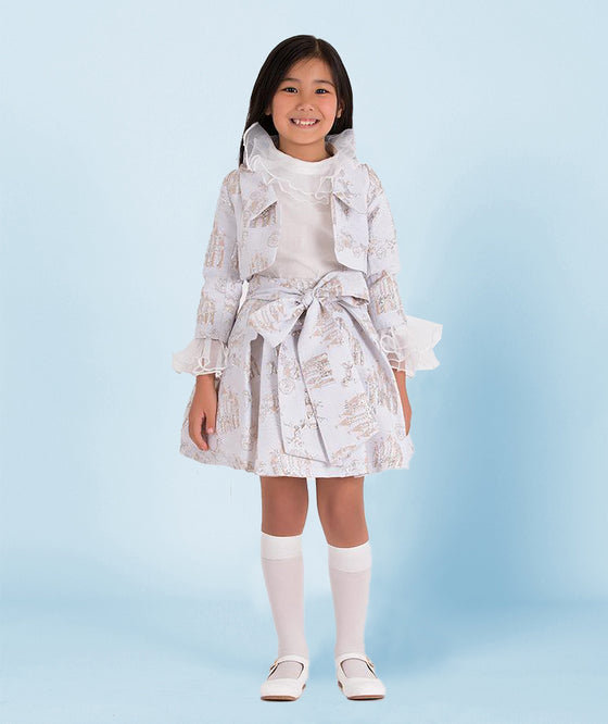 Jacquard Ecru Skirt
