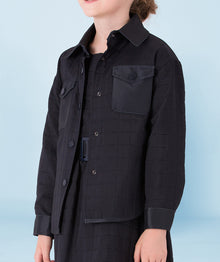  Quilted Navy Blue Jacket
