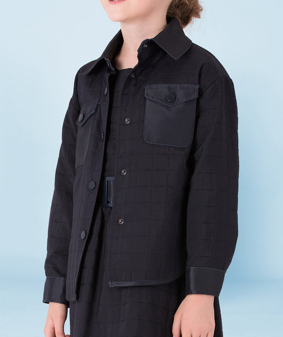 Quilted Navy Blue Jacket