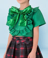 Emerald Green Bow Blouse