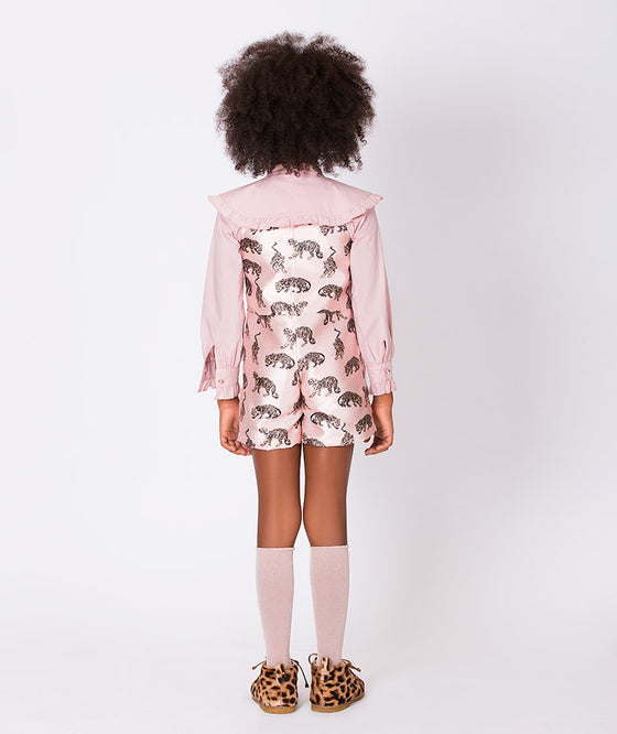 Shiny Pink Jungle Cub Jumpsuit | SIZE 5-6