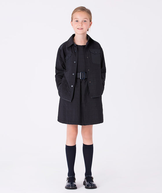 Navy Blue Quilted Skirt