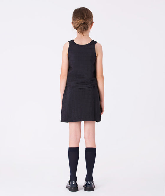 Navy Blue Quilted Skirt