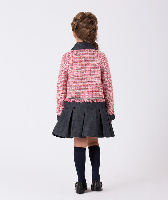 Pink Tweed Jacket with Bow