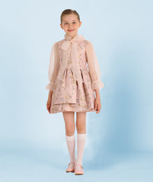  Beige Organza Bow Outfit | 2 Pieces