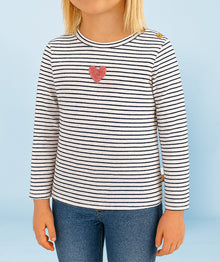  Striped Heart Baby Girl Sweatshirt