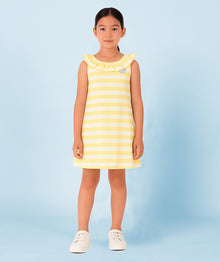  Yellow Striped Girl Dress