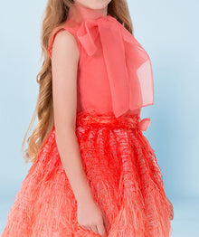  Coral Bow Blouse