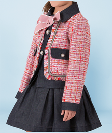  Pink Tweed Jacket with Bow