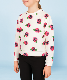  Rose Print Sweatshirt | SIZE 3-4