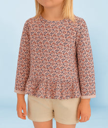  Floral Flutter Sleeve T-shirt