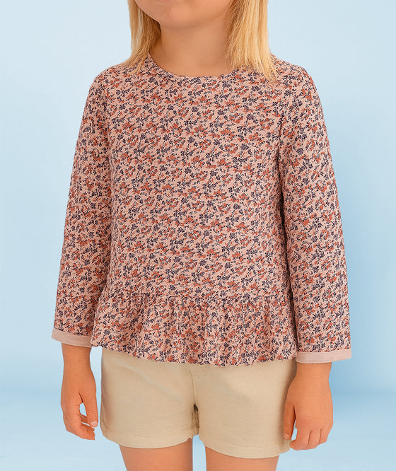Floral Flutter Sleeve T-shirt