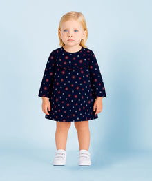  Starry Floral Ruffle Baby Dress