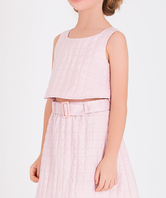 Pink Quilted Skirt