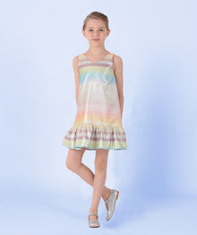  colorful striped sparkling summer dress