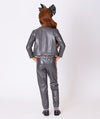 grey faux leather pants for girls